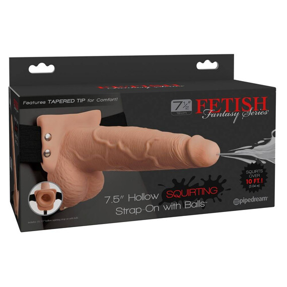 Реалистичен пръскащ пенис колан Strap-on Squirting 7.5"  Grosshandel Реалистичен пръскащ пенис колан Strap-on Squirting 7.5"  Grosshandel
