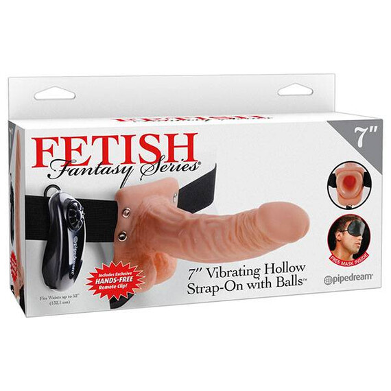 Вибриращ пенис колан с маска Fetish Fantasy 7" 19см  Пенис колани страпон