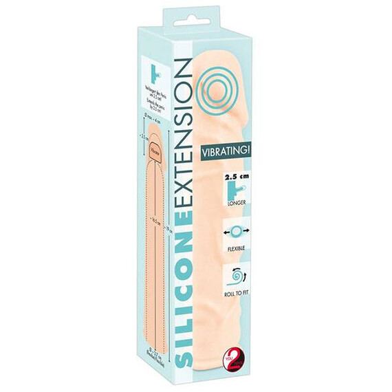 Вибриращ пенис накрайник Silicone Extension Vibrating  Пенис Накрайници Вибриращ пенис накрайник Silicone Extension Vibrating  Пенис Накрайници