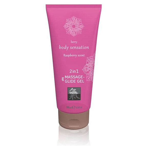 Лубрикант 2в1 Massage&Glide Gel 2in1 Raspberry Scent Shiatsu  Лубриканти