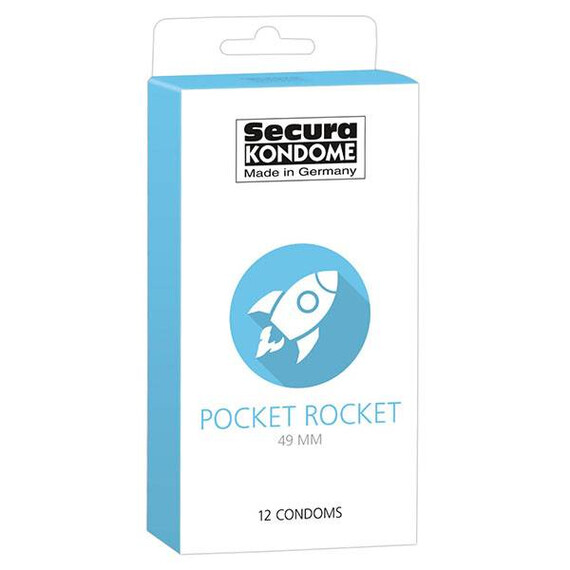 Презервативи Secura Pocket Rocket 49мм 12бр  Презервативи