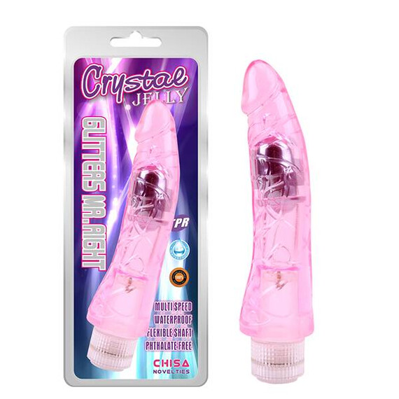Вибратор Glitters Mr.Right Pink  Реалистични вибратори