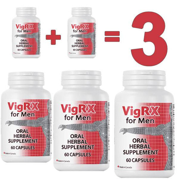 1+1=3 VigRX Pills за Уголемяване и Ерекция 60 капсули  Уголемяване на пениса