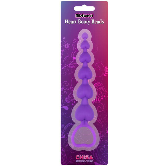 Анална броеница Heart Booty Beads Purple  Анални броеници