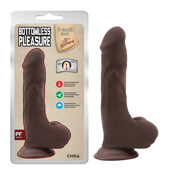 Дилдо Bottomless Pleasure Brown  Класически дилда