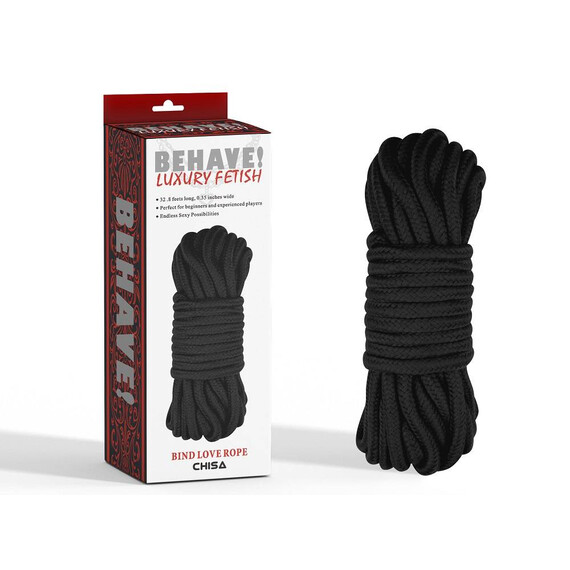 Bind Love Rope Въже за връзване в черно 10м  Подарък за Жена