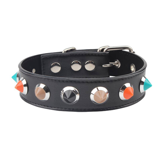 Кожен нашийник с шипове Collar with Thorns  Нашийници