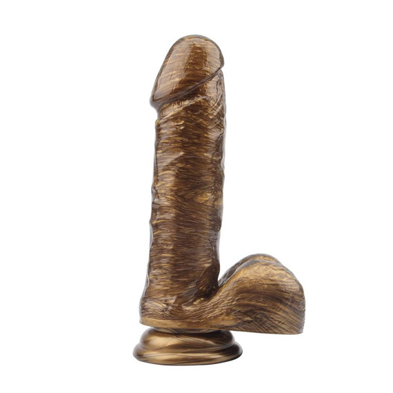 Реалистично дилдо с тестиси Ben Dover 19,5см Gold  Класически дилда