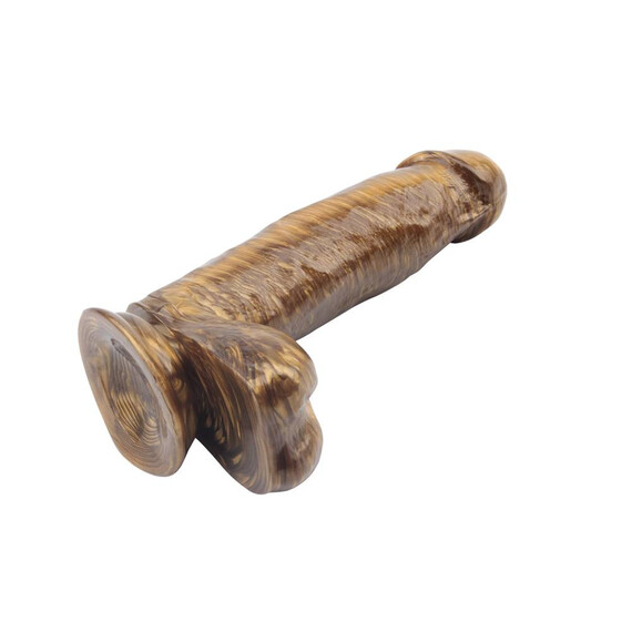 Реалистично дилдо с тестиси Heywood Jablome - Gold 17.8cm  Класически дилда