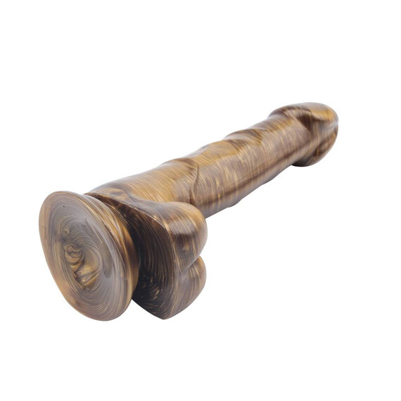 Реалистично дилдо с тестиси Justin Sider Gold 19cm  Класически дилда