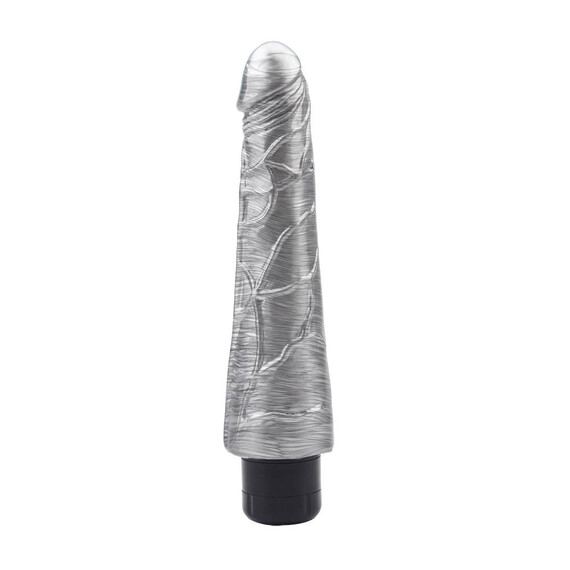 Реалистичен вибратор Johnny Boner Silver 23cm  Реалистични вибратори