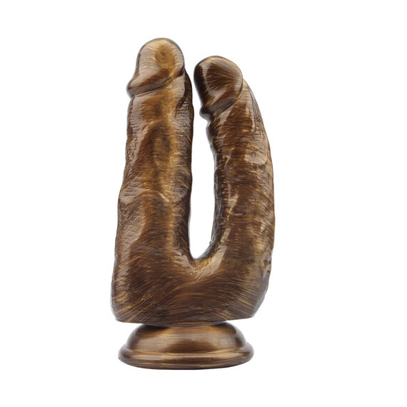 Двойно дилдо Dick Cumming Gold  Двойни дилда