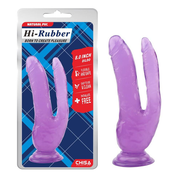Двойно дилдо 8.0 Inch Dildo Purple  Двойни дилда