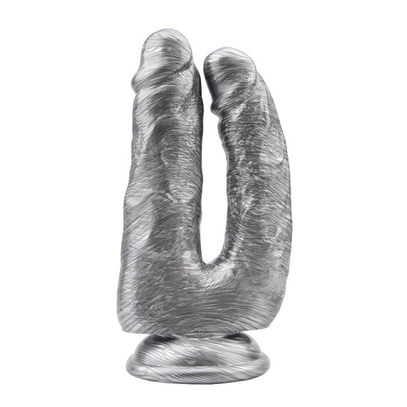 Двойно дилдо Dick Cumming Silver  Двойни дилда
