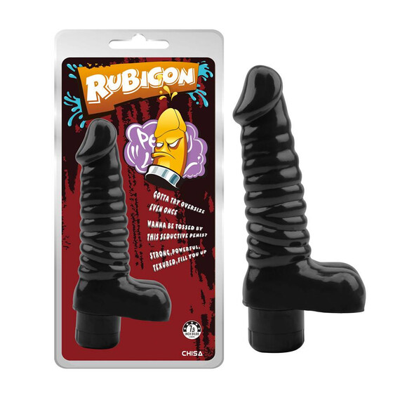 Оребрен вибратор Vibrating Sugar Black  Реалистични вибратори