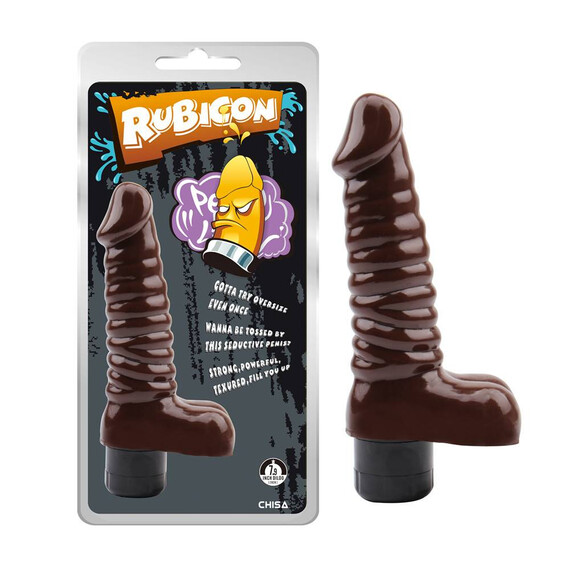 Оребрен вибратор Vibrating Sugar Brown  Реалистични вибратори
