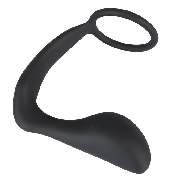 Простатен масажор с накрайник Black Velvets Ring & Plug  Простатни масажори
