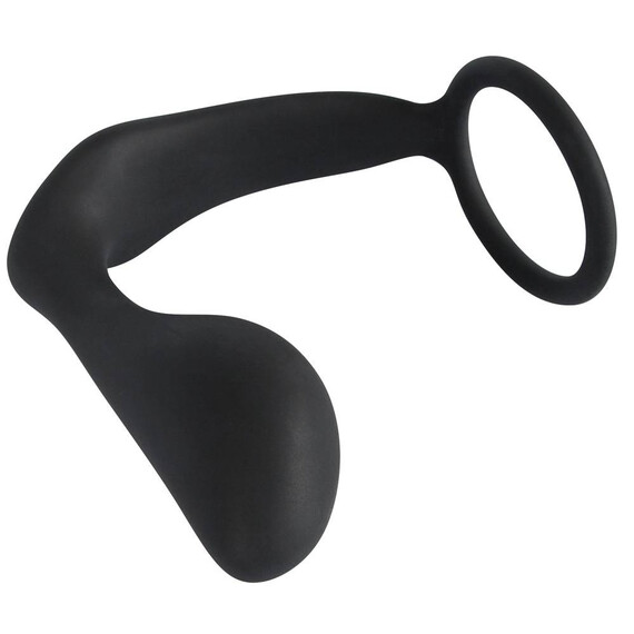 Простатен масажор с накрайник Black Velvets Ring & Plug  Простатни масажори Простатен масажор с накрайник Black Velvets Ring & Plug  Простатни масажори