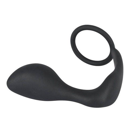 Простатен масажор с накрайник Black Velvets Ring & Plug  Простатни масажори Простатен масажор с накрайник Black Velvets Ring & Plug  Простатни масажори