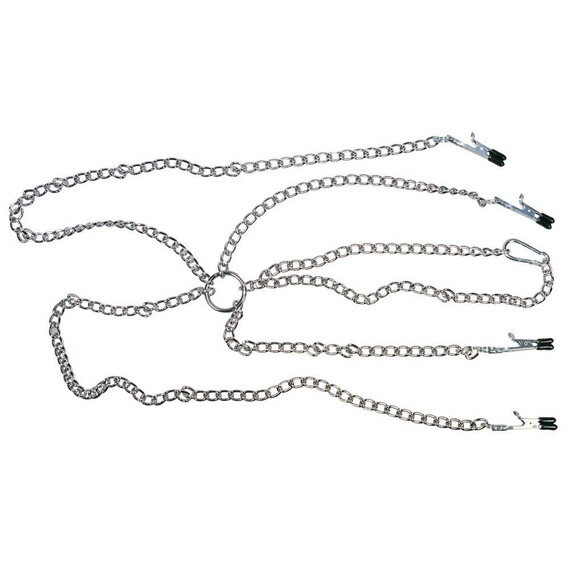 Щипки за зърна и клитор и нашийник  Аксесоари за жени