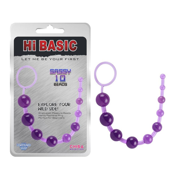 Анална броеница SASSY Anal Beads Purple  Анални броеници Анална броеница SASSY Anal Beads Purple  Анални броеници