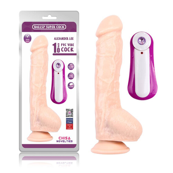 Вибриращо дилдо Alexander Lee Vibrating Dildo Flesh 25,5см  Вибриращи дилда