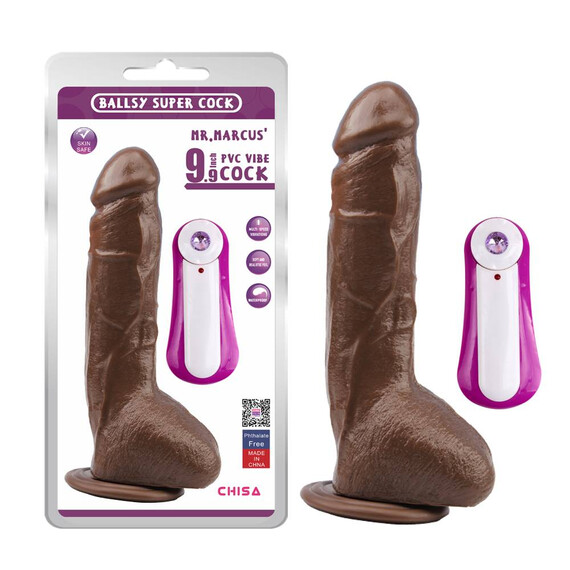 Вибриращо дилдо MR.MARCUS' Vibrating Dildo Brown 25см  Вибриращи дилда