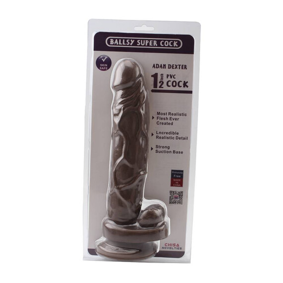 Голямо дилдо Adam Dexter Dildo Brown 31см  Класически дилда Голямо дилдо Adam Dexter Dildo Brown 31см  Класически дилда