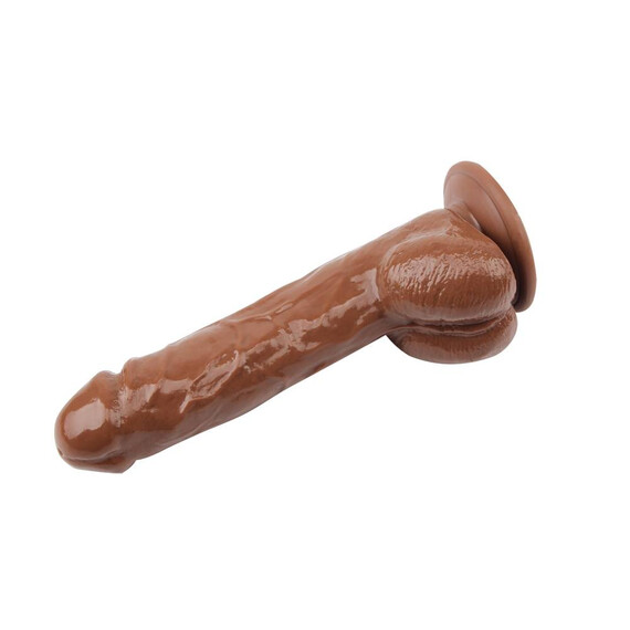 Вибриращо дилдо JEFF STRYKER Vibrating Dildo Brown 22,8см  Вибриращи дилда