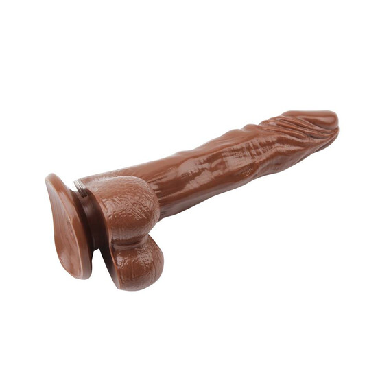 Вибриращо дилдо JAMES DEEN Vibrating Dildo Brown 21,5см  Вибриращи дилда