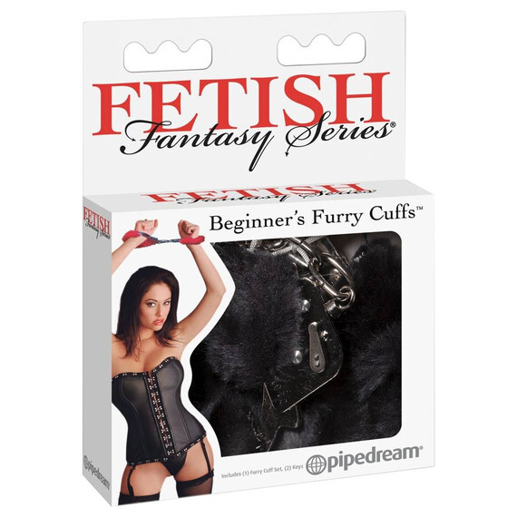Белезници в черно Beginners Furry Cuffs  Белезници