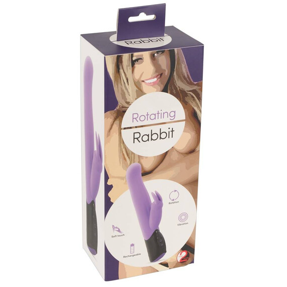 Ротиращ вибратор Rotating Rabbit Purple  Луксозни вибратори