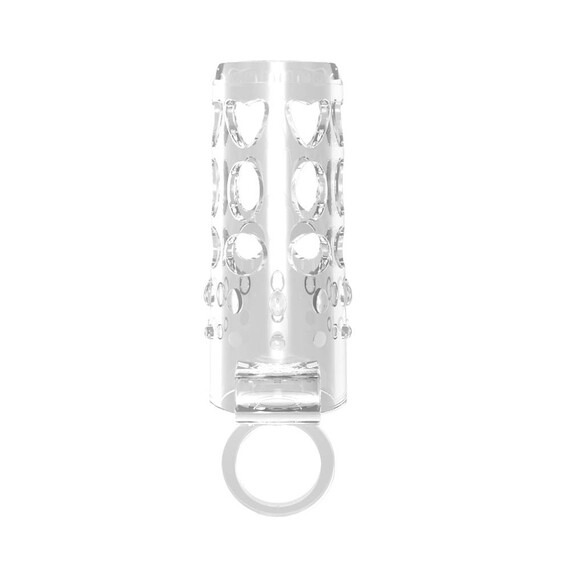 Вибриращ пенис удебелител Vibrating Sleeve Enhancer Clear  Пенис Накрайници