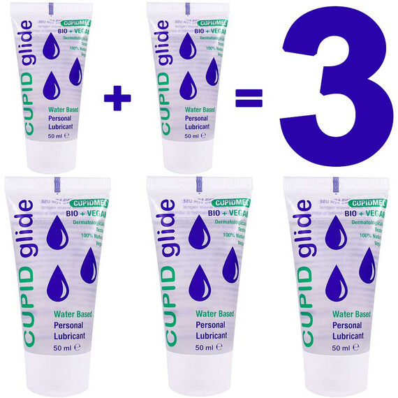 1+1=3 Лубрикант Cupid Glide БИО ВЕГАН 3 x 50ml  Лубриканти