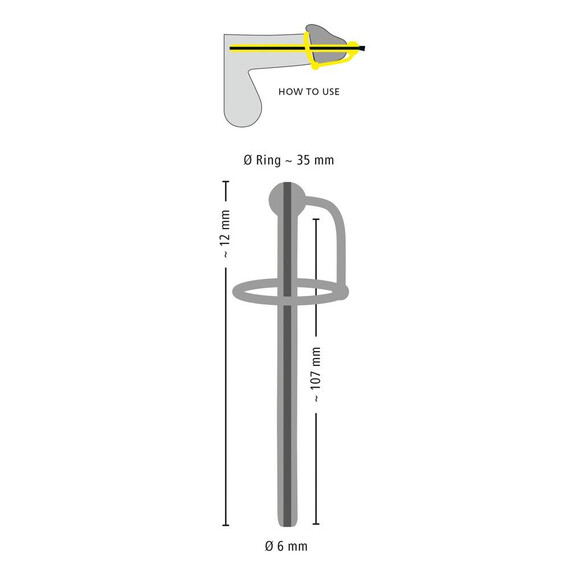 Уретрален дилататор Piss Play With Glans Ring  Пенис Пристегачи