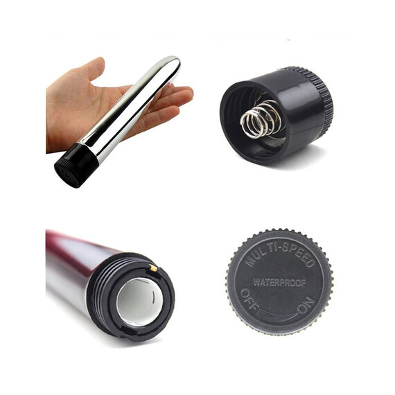 Класически сребрист вибратор Silver Warrior  Класически вибратори