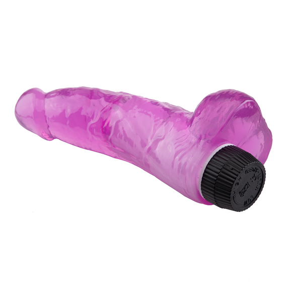 Реалистичен вибратор с тестиси Dr Skin Purple  Реалистични вибратори