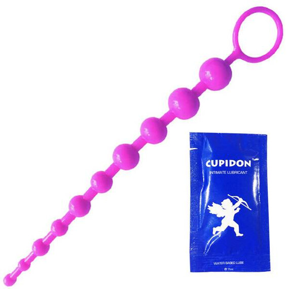 Анална броеница Purple Fantasy + подарък лубрикант  Анални броеници