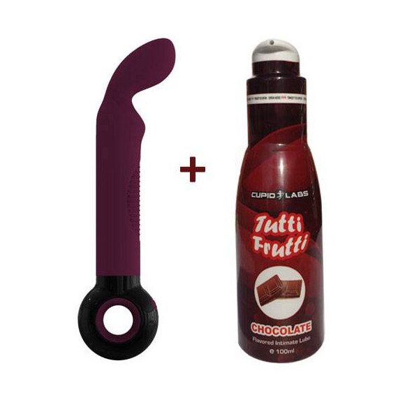 Вибратор G-spot О-zone Darkwine + подарък лубрикант  Hi-Tech вибратори