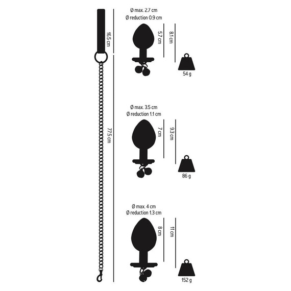 Butt Plug Set с каишка  Анални разширители Butt Plug Set с каишка  Анални разширители
