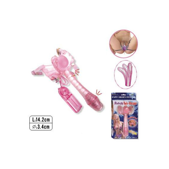 Вибратор Butterfly Twin Massager  Пенис колани страпон