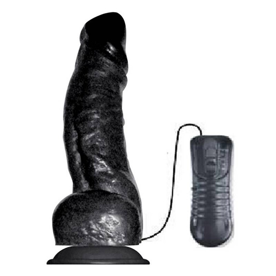 Вибриращо дилдо Black Chubby Buddy  Вибриращи дилда