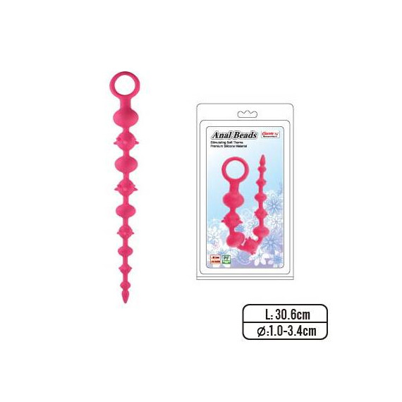 Анална броеница Super Five Beads Pink  Анални броеници