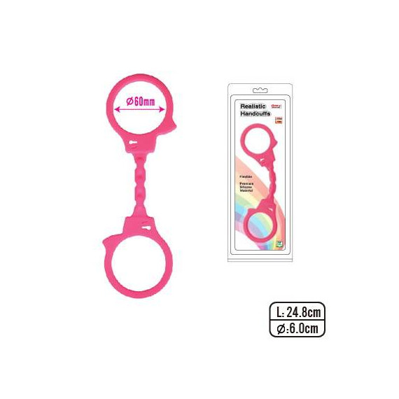 Силиконови белезници в розово Handcuffs in Pink  Белезници