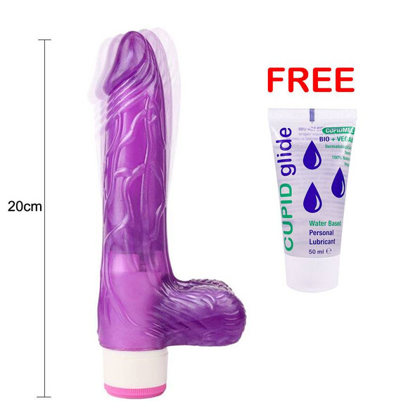 Вибратор Luv Pleaser Purple + Подарък Лубрикант 50мл  Реалистични вибратори