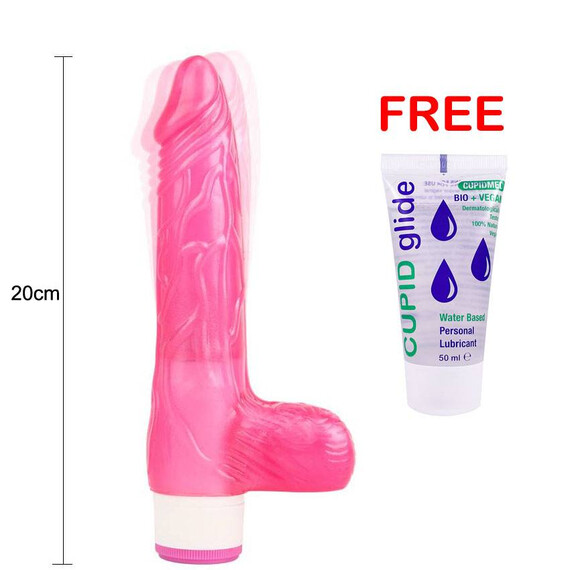 Вибратор Luv Pleaser Pink + Подарък Лубрикант 50мл  Реалистични вибратори