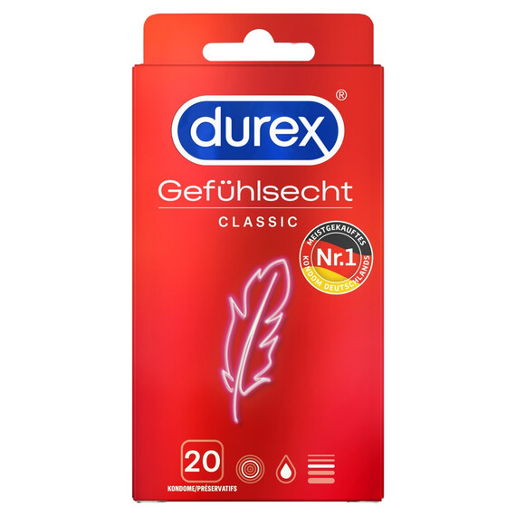 Презервативи Durex Durex Gefühlsecht Classic 20броя  Презервативи