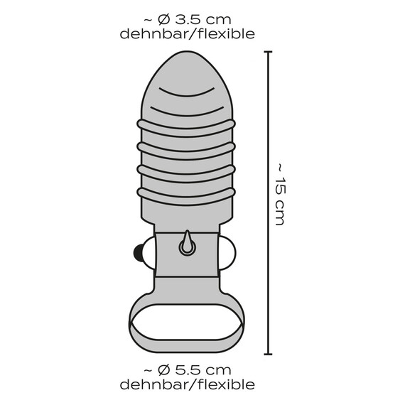 Пенис накрайник с вибрация Cock Sleeve with Vibration  Пенис Накрайници