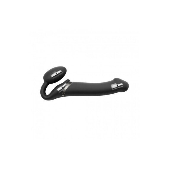 Вибриращ Страп-Он STRAP-ON-ME L BLACK  Пенис Колани