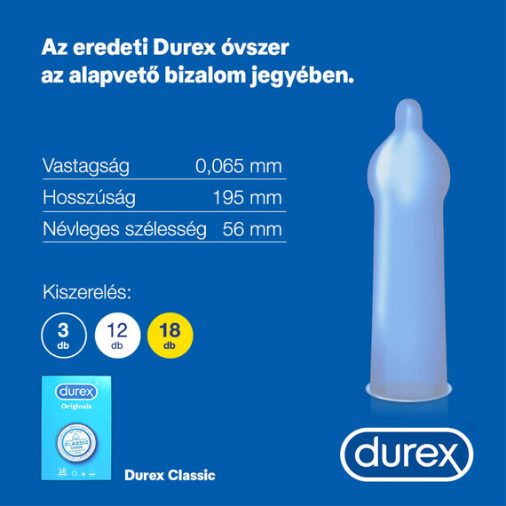 Презервативи Durex Classic Condom 18pcs  Презервативи